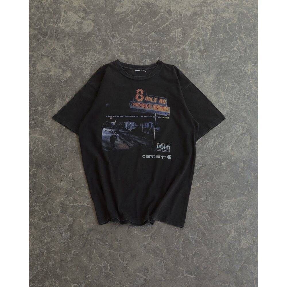 Vintage 8 Mile Carhartt Detroit Black Movie Promo Tee Eminem D12 ay2K 2000s